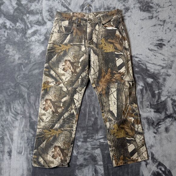 Wrangler Mens Camo Pants All Over Print Size 34x30 Relaxed Fit Hunting Outdoor - Picture 1 of 7